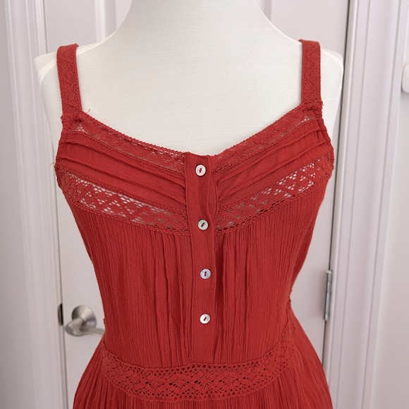 Forever 21 Boho Brick red/orange maxi sundress. Machine washable. - Picture 2 of 4